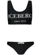 Iceberg Logo Bikini - Black