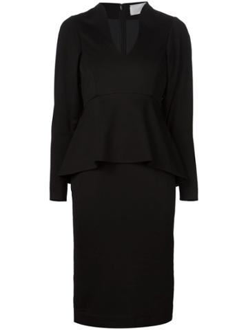 Mame Kurogouchi Waist Peplum Dress - Black