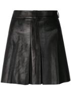 Jitrois Vintage Pleated Leather Skirt - Black