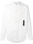 J.w.anderson Contrast Bib Shirt, Men's, Size: 48, White, Cotton/linen/flax