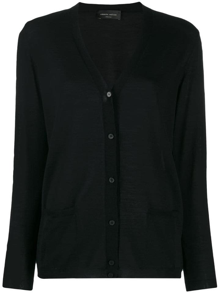 Roberto Collina Relaxed-fit V-neck Cardigan - Black