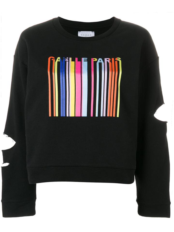 Gaelle Bonheur Cut-out Detail Sweatshirt - Black