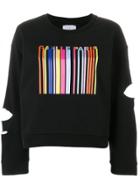 Gaelle Bonheur Cut-out Detail Sweatshirt - Black