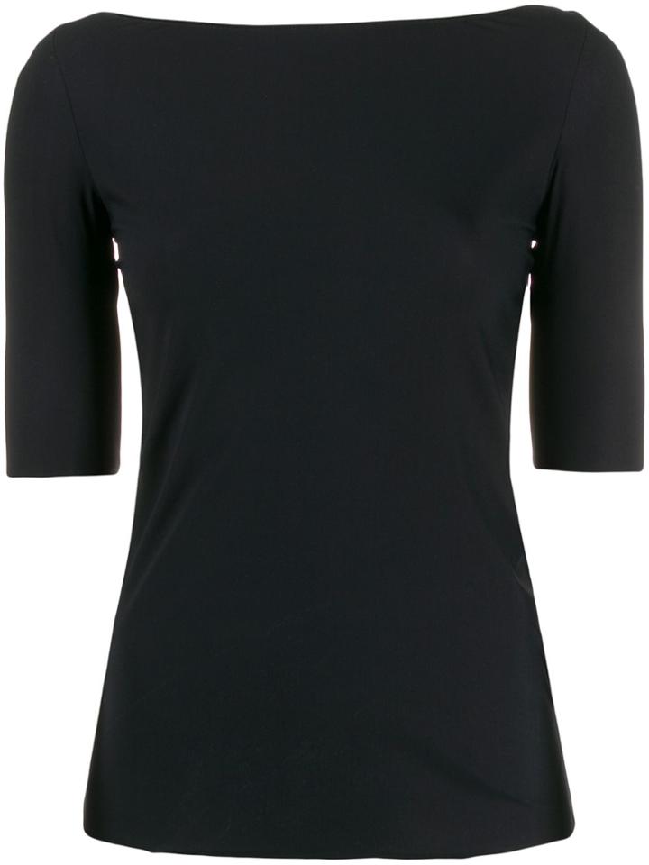 Filippa-k Slim Fit Boat Neck T-shirt - Black