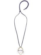 Marni Abstract Floral Pendant Necklace - White