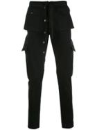 Greg Lauren Tapered Flap Pocket Trousers - Black