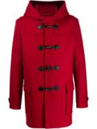 Saint Laurent Hooded Duffle Coat - Red