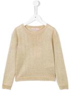 Miss Blumarine Metallic (grey) Knitted Sweater, Girl's, Size: 10 Yrs