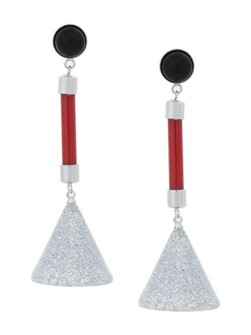Bijou R.i Cone Pendulum Fine Earrings - Metallic