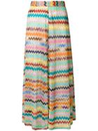 Missoni Mare Flared Cropped Trousers - Multicolour