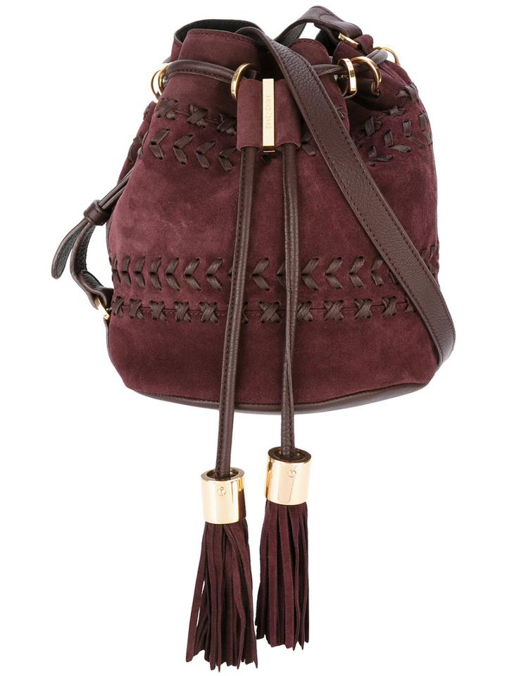 See By Chloé Tassel Stitch Shoulder Bag, Women's, Pink/purple, Cotton/leather