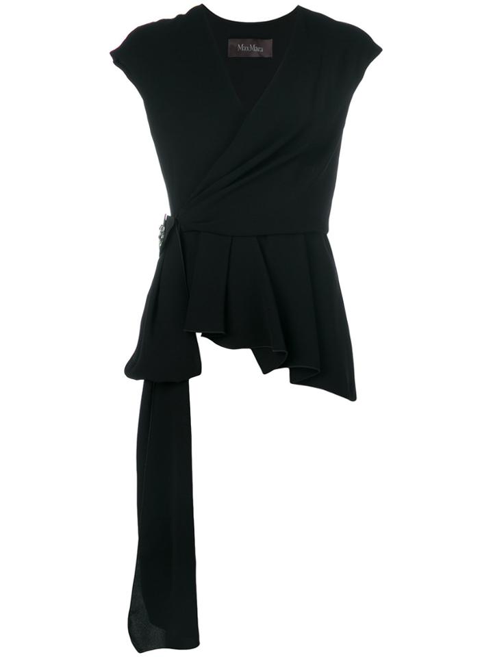 Max Mara Wrap Top - Black