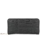 Baldinini Logo Embossed Zipped Wallet - Black