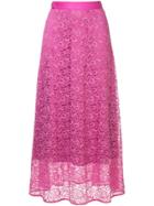 H Beauty & Youth Floral Lace Skirt - Pink & Purple