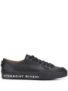 Givenchy Logo Print Low Top Sneakers - Black