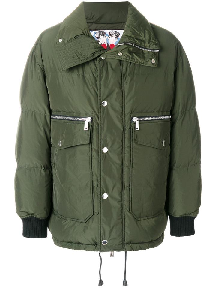 Dsquared2 Cargo Padded Coat - Green