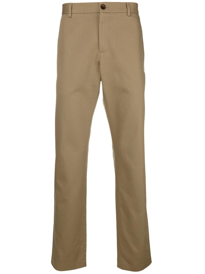 Gucci Embroidered Logo Chinos - Nude & Neutrals