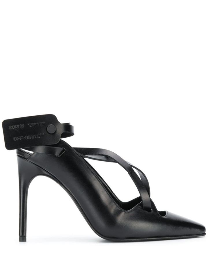 Off-white Warped Leather Pumps - Black