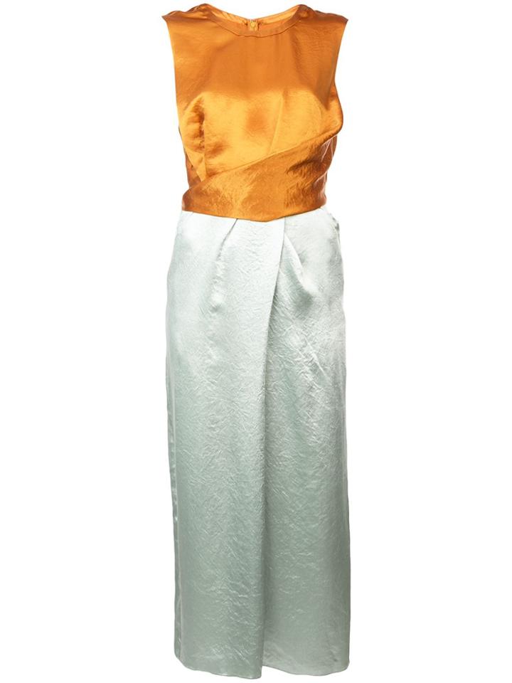 Sies Marjan Sleeveless Satin Midi Dress - Green