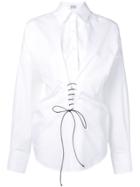 Balossa White Shirt Lace-fastened Shirt
