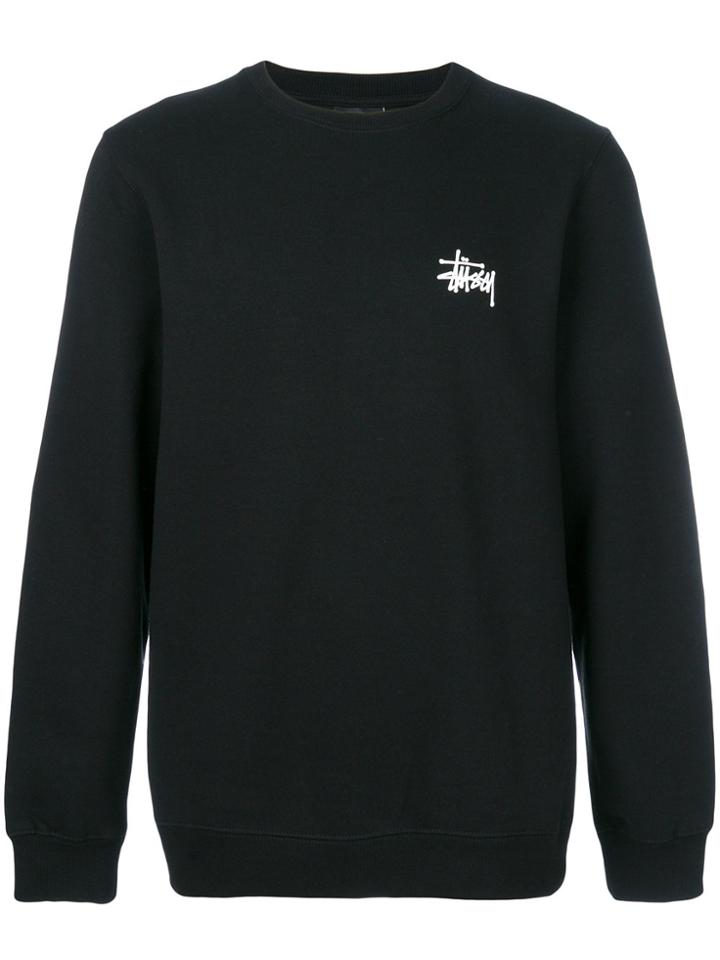 Stussy Contrast Print Sweatshirt - Black