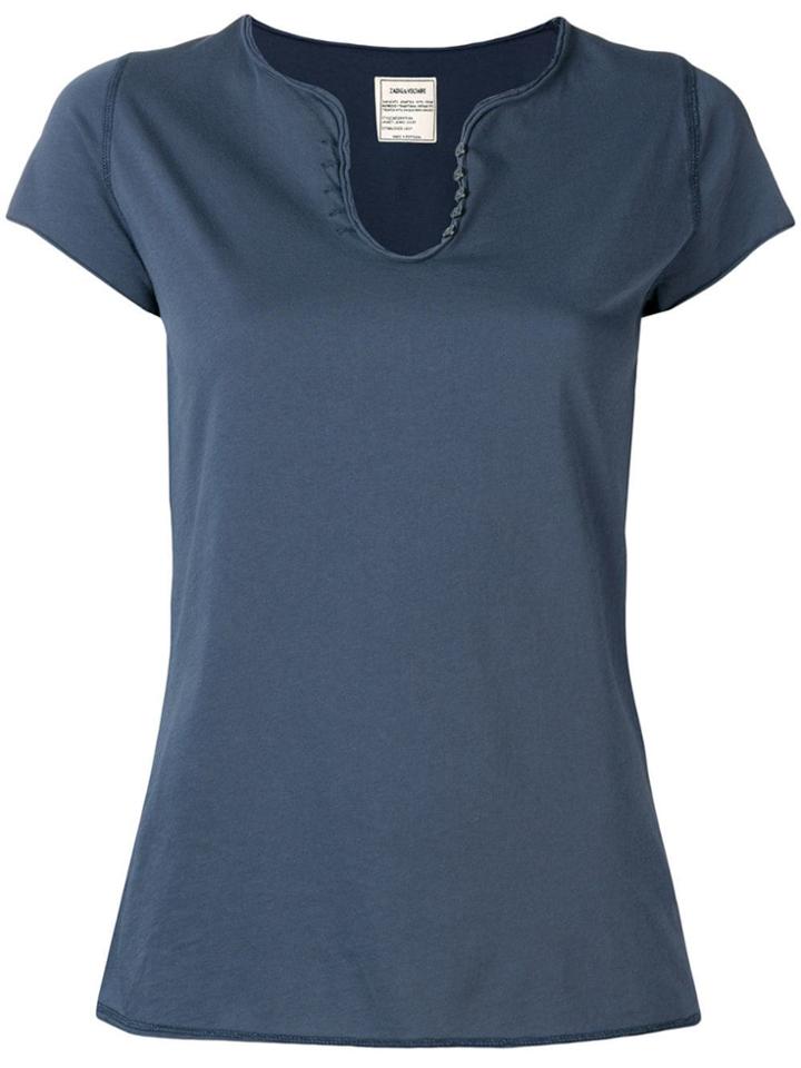 Zadig & Voltaire Tunisian Collar Blouse - Blue