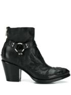 Rocco P. Floral-embroidery Ankle Boots - Black