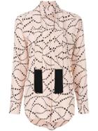 Equipment Tie Neck Star Patterned Blouse - Nude & Neutrals