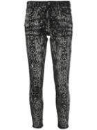 Amiri Snakeskin-print Skinny Jeans - Black