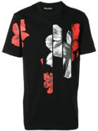 Neil Barrett Graphic Floral T-shirt - Black
