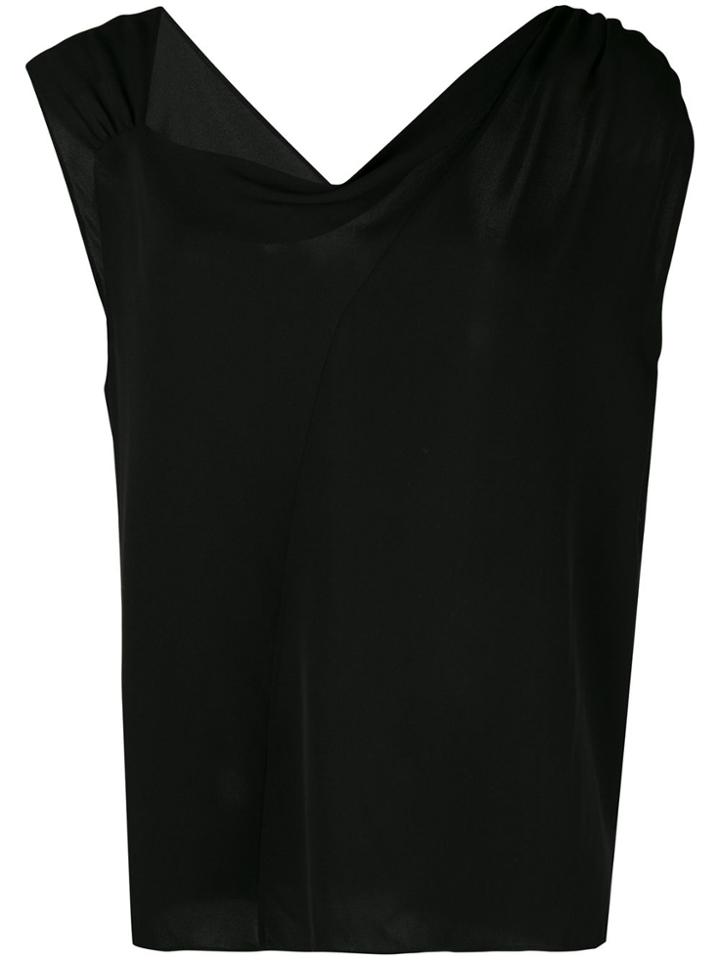 Theory Draped Blouse - Black