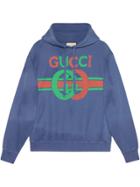 Gucci Sweatshirt With Interlocking G Print - Blue