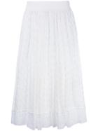 Missoni Knitted Midi Skirt, Women's, Size: 40, White, Silk/spandex/elastane/viscose