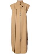 Marni - Tencho Gaberdine Gilet Trench - Women - Cotton - 36, Nude/neutrals, Cotton