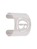 Mm6 Maison Margiela Engraved Logo Cuff Bracelet - Silver