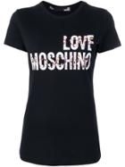 Love Moschino Cheerleader Doll Logo T-shirt - Black