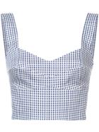 Silvia Tcherassi Gingham Cropped Top - Blue
