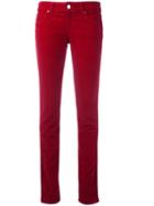 Armani Jeans Slim Fit Straight Jeans, Women's, Size: 31, Red, Cotton/spandex/elastane