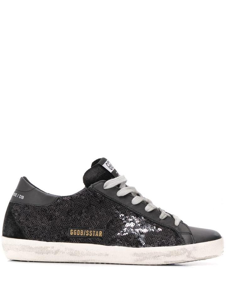 Golden Goose Superstar Sequin Sneakers - Black