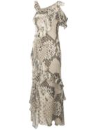 Roberto Cavalli Snakeskin Print Dress - Neutrals