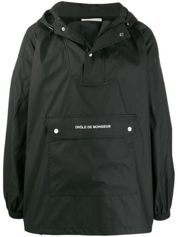 Drôle De Monsieur Logo Rain Jacket - Black