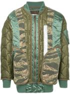 Facetasm Camo Mix Ma-1 Jacket - Green