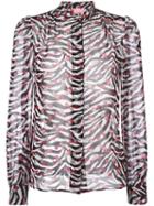 Giamba Zebra Concealed Fastening Shirt, Women's, Size: 42, Polyester