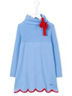 Simonetta Tie Neckline Dress, Toddler Girl's, Size: 4 Yrs, Blue