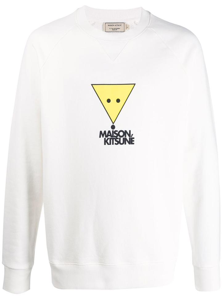 Maison Kitsuné Graphic Print Sweatshirt - White