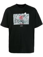 Throwback. Flu Game Print T-shirt - Black