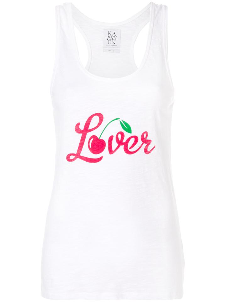 Zoe Karssen Lover Print Tank Top - White