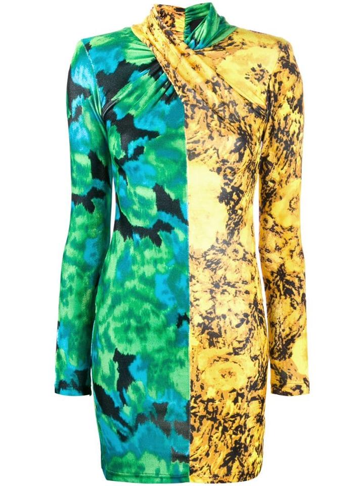Richard Quinn Clasp Print Mini Dress - Green