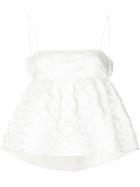 Cecilie Bahnsen Quilted Bandeau Top - White