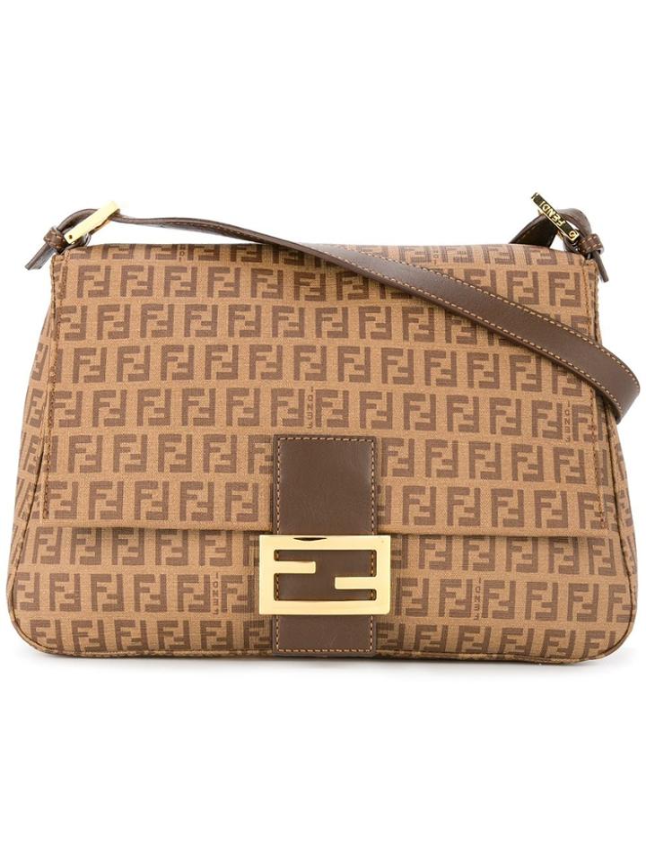 Fendi Vintage Mamma Baguette Zucchino Bag - Brown